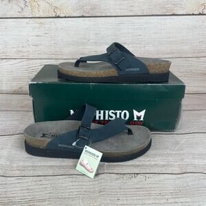 Mephisto Helen Womens EU 39 US 9 Sandals Navy Blue